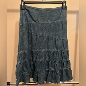 DKNY Vintage Denim Midi Skirt